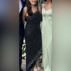 Scala beaded one shoulder dress